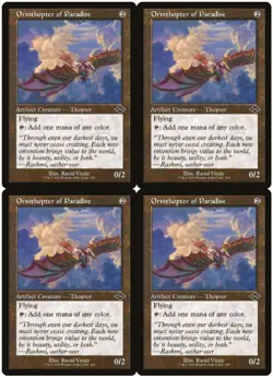 MTG Ornithopter of Paradise x4 Retro Frame Mordern Horizons 2 Common NM Playset - Image 1