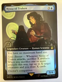 MTG Nyssa of Traken (FOIL Extended Art) 0366 Doctor Who M/NM Free UK P&P - Image 1