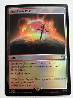 MTG Sundown Pass (Foil) [Doctor Who, Near Mint] - Image 1