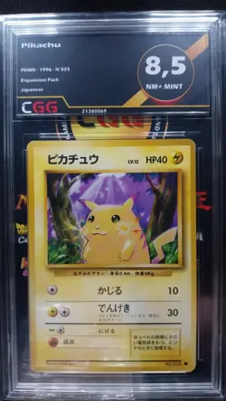 Carte pokemon Pikachu Gradee CGG 8,5 Mint Expansion Pack 025 21380069 - Image 1
