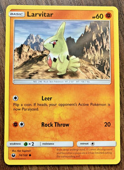 Larvitar 74/168 - 2018 Pokemon Celestial Storm Common Card - CLEAN NM - Image 1