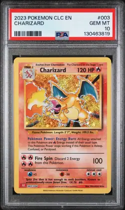 PSA 10 Charizard CLC + Blastoise CLB Pokemon 2023 Classic Collection Sequential - Image 1