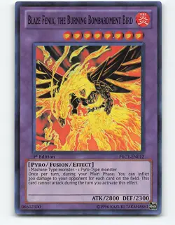 Blaze Fenix, the Burning Bombardment Bird #PRC1-EN012 Super Rare 1st Edition - Image 1