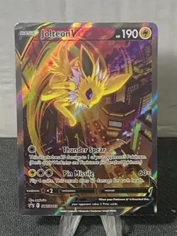 Jolteon V SWSH 183 Pokemon TCG Sword & Shield Star Promo Card Full Art Alt Rare - Image 1