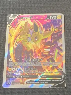 Jolteon V SWSH 183 Pokemon TCG Sword & Shield Star Promo Card Full Art Alt Rare - Image 3