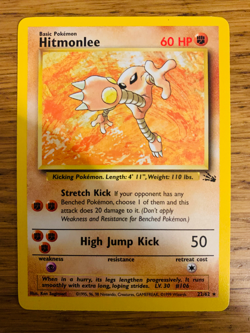 Hitmonlee (22/62) Non Holo Fossil Set Rare Pokemon Card! FAST & FREE P&P! - Image 1