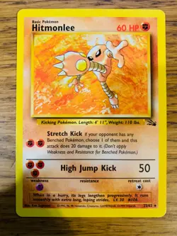 Hitmonlee (22/62) Non Holo Fossil Set Rare Pokemon Card! FAST & FREE P&P! - Image 2