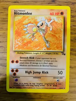 Hitmonlee (22/62) Non Holo Fossil Set Rare Pokemon Card! FAST & FREE P&P! - Image 4