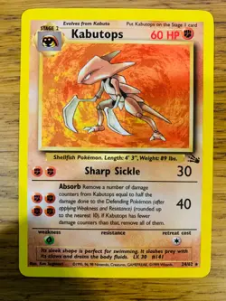 Kabutops (24/62) Non Holo Fossil Set Rare Pokemon Card! FAST & FREE P&P! - Image 2