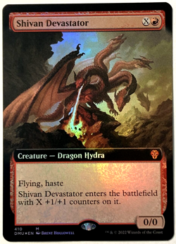 MTG Shivan Devastator Dominaria United 410 EXTENDED ART FOIL Mythic, Pack Fresh! - Image 1
