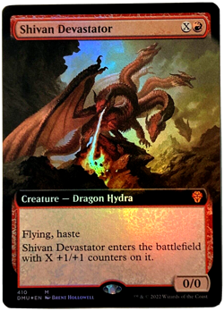 MTG Shivan Devastator Dominaria United 410 EXTENDED ART FOIL Mythic, Pack Fresh! - Image 2