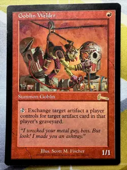 Goblin Welder #80/143 - Urza's Legacy Magic The Gathering - Vintage WOTC 1999 - Image 1