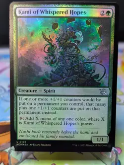 MTG March of the Machine- Kami of Whispered Hopes 196 Foil - Image 1