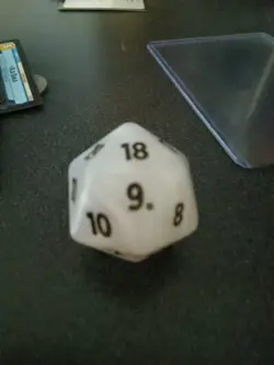 MTG FIN Final Fantasy Pearl White Oversized D20 Spindown life die Counter Dice - Image 2