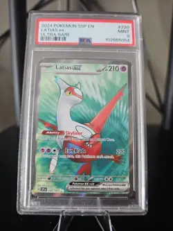 PSA Mint 9 Latias EX 2024 Pokemon #220 Ultra Rare Card Slab - Image 2