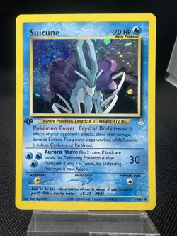 Suicune 1st Edition Holo | 14/64 Neo Revelation | Pokemon EXCELLENT/NM 💧 - Image 3