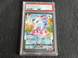 2021 POKEMON SWSH #209/203 GLACEON VMAX *EVOLVING SKIES SECRET PSA 10 GEM MINT* - Image 1