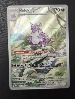 Pokemon TCG Nidoking Scarlet & Violet 151 Illustration Rare Card 174/165 - Image 1