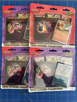 Pokemon Ascended Heroes Tech Sticker Collection Charmander & Gastly (LOT OF 4) - Image 1