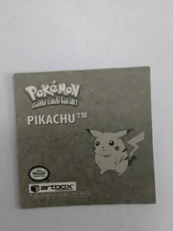 Pokemon - Pikachu R08 Gold Bordered Holo - Artbox Series 1, 1999 Sticker - Image 2