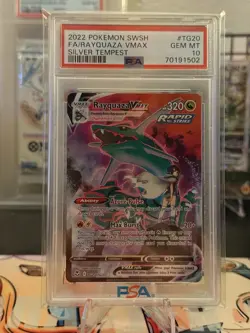 Pokemon TCG Rayquaza VMAX Silver Tempest TG20/TG30 PSA 10 Gem Mint - Image 1