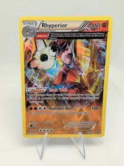 Rhyperior Omega 77/160 Pokemon TCG XY Primal Clash Holo Rare - Image 1