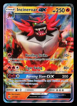 Incineroar GX 27/149 Ultra Rare Sun & Moon Base Set Pokemon Card - Image 1