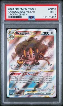 Pokemon 2023 SWSH - FA/Regigigas VSTAR - Crown Zenith - PSA 9 Mint - Image 1