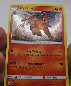 2017 Pokemon, Sun & Moon, #25/149 Torracat Cosmos Holo Uncommon Promo - Image 4
