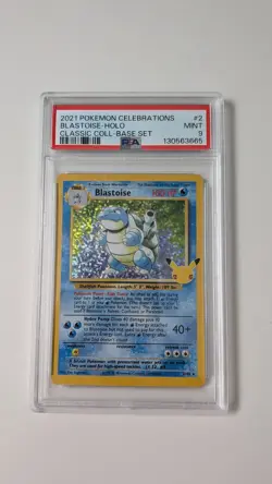 Blastoise 02/102 TCG Pokemon Celebrations Classic Collection PSA 9 - Image 1