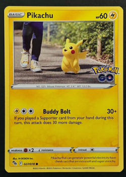 2022 Pokemon TCG Pikachu Promo Pokemon GO 027/07 Regular NM - Image 1