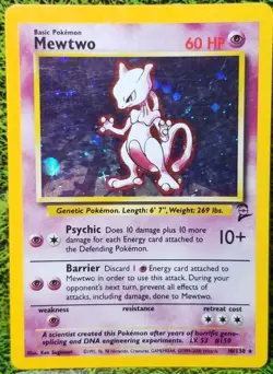 Pokemon Mewtwo Holo 2000 Base Set Edition TCG Rare foil 2nd - Image 1
