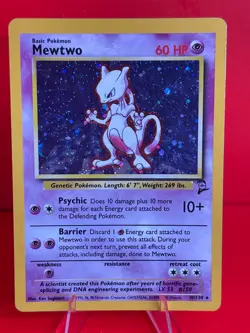 Pokemon Mewtwo Holo 2000 Base Set Edition TCG Rare foil 2nd - Image 3
