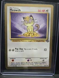 Meowth | 56 / 64 | Jungle | Fruit Rollup Gold Border Promo | Pokemon Card | LP - Image 1