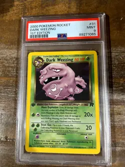 Pokemon 2000 Rocket DARK WEEZING 1ST Edition #31 PSA 9 RARE 2 - Image 1