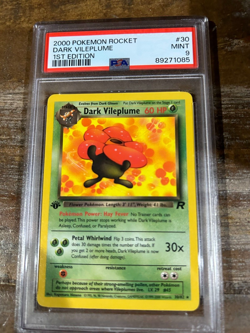 Pokemon 2000 Rocket DARK VILEPLUME 1ST Edition #30 PSA 9 Mint RARE - Image 1