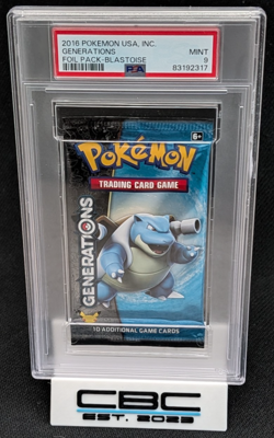 2016 Pokemon Generations Blastoise Foil Pack PSA 9 Mint Sealed Booster - Image 1