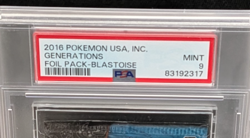 2016 Pokemon Generations Blastoise Foil Pack PSA 9 Mint Sealed Booster - Image 3