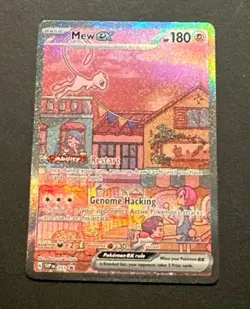 2023 POKEMON SCARLET & VIOLET 151 MEW EX FULL ART SECRET RARE BLACK STAR PROMO - Image 2