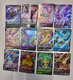 Pokemon Eeveelutions 12-Card Lot VMAX And V - Image 1