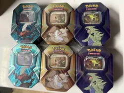 Pokemon TCG Slaking,Tyranitar & Darkrai - Lot Of 6 New Sealed Collectors Tins - Image 1