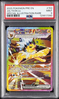 2025 POKEMON PRE EN-PRISMATIC EVOLUTIONS #153 JOLTEON EX PSA 9 - Image 1