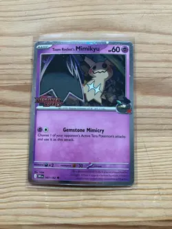 2025 Pokemon Destined Rivals STAMPED PreReleased Mimikyu 087/182 Team Rocket - Image 1