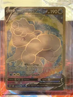 Pokemon TCG Alolan Vulpix V 173/195 Full Art Ultra Rare Holo Silver Tempest - Image 3
