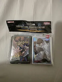 OFFICIAL KONAMI YUGIOH YUGI AND KAIBA QUARTER CENTURY SLEEVES (100CT) NEW - Image 1
