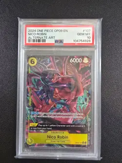 2024 One Piece #107 Nico Robin PSA 10 Alternate Alt Art OP09-107 Emperors World - Image 1