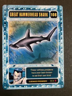 2003 Marvel Genio Card Great Hammerhead Shark #108 Pack Fresh! - Image 1