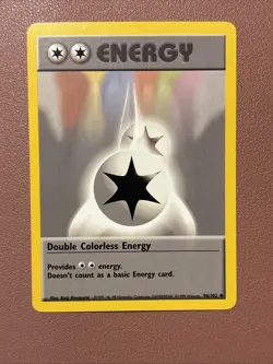 Pokemon TCG Double Colorless Energy Base Set Regular Card 096/102 LP Condition - Image 1
