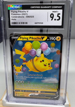 CGC 9.5 Flying Pikachu V 006/025 – Celebrations 25th Anniversary Pokemon Card - Image 1