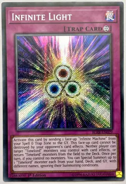 BLRR-EN029 Infinite Light - Secret Rare 1st Edition Lightly Played YuGiOh Card - Image 1
